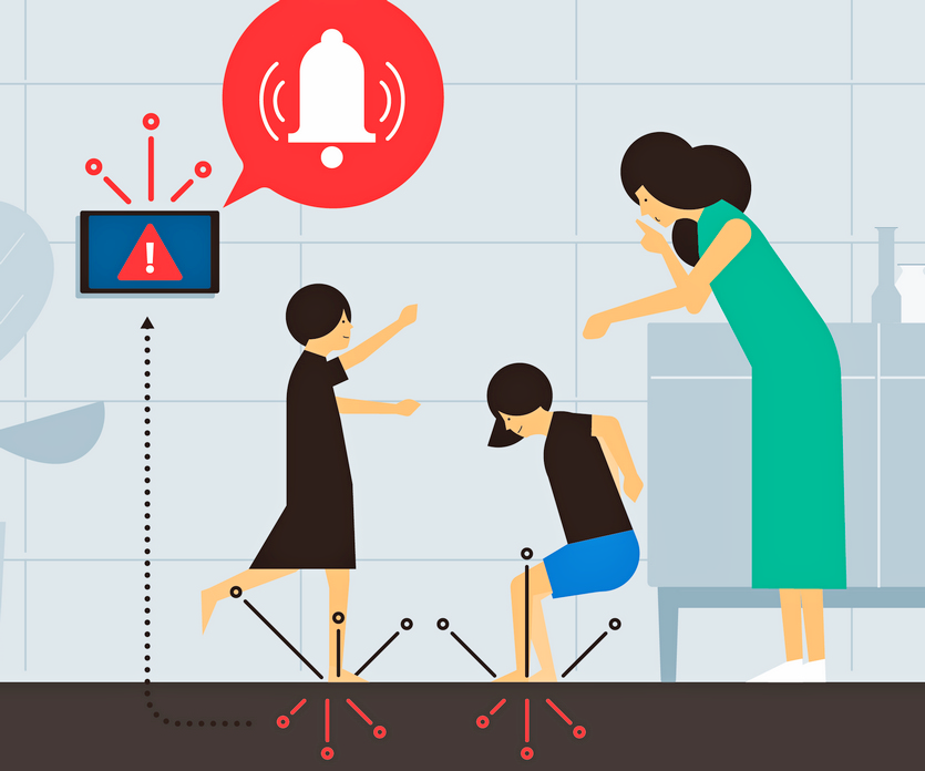 DL이앤씨 층간소음 알리미 시스템. 일정 수준 이상의 층간소음 발생 시 월패드에 알림이 울리게 된다. 사진=DL이앤씨