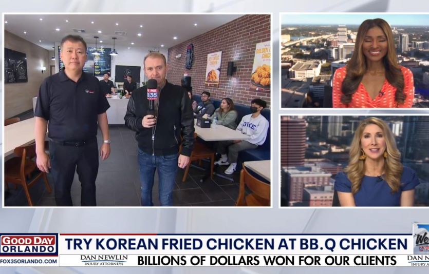 BBQ치킨의 플로리다 매장이 대표적인 K-푸드 브랜드로 미국 폭스뉴스에 소개되었다. 사진=BBQ