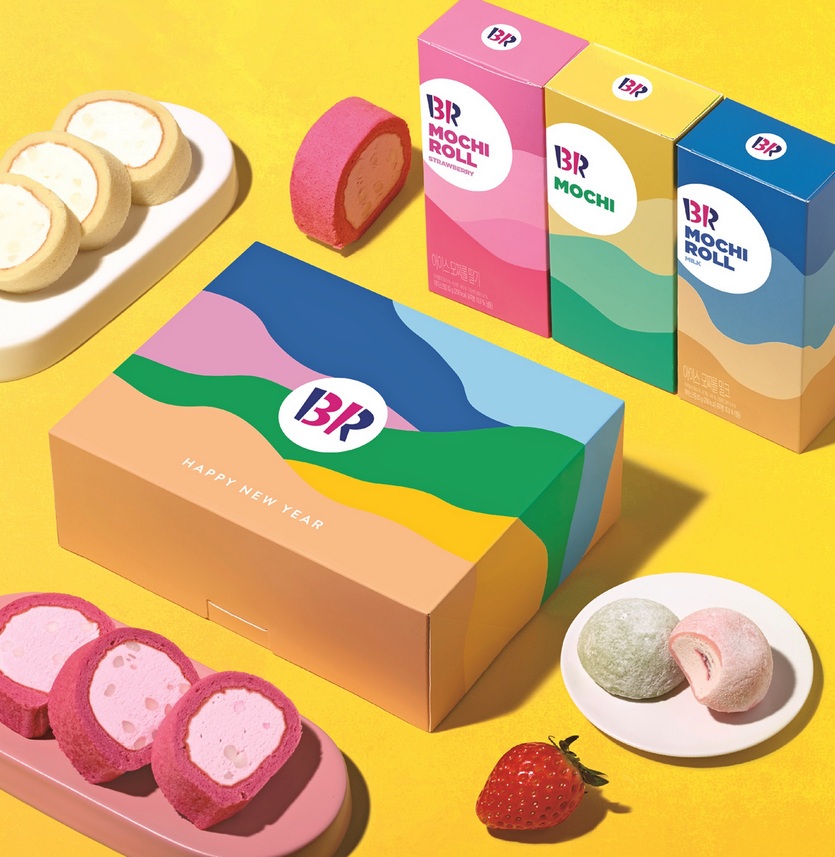 배스킨라빈스가 신제품 ‘아이스 모찌롤’ 2종과 설 선물꾸러미 3종 등을 선보였다. 사진=배스킨라빈스