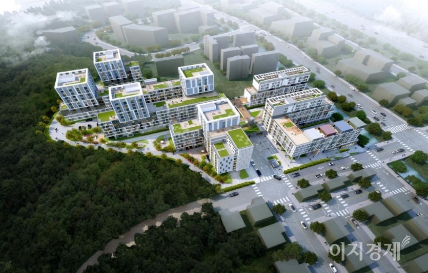 대보건설이 수주한 성남금토A2블록 아파트 조감도. 사진=대보그룹