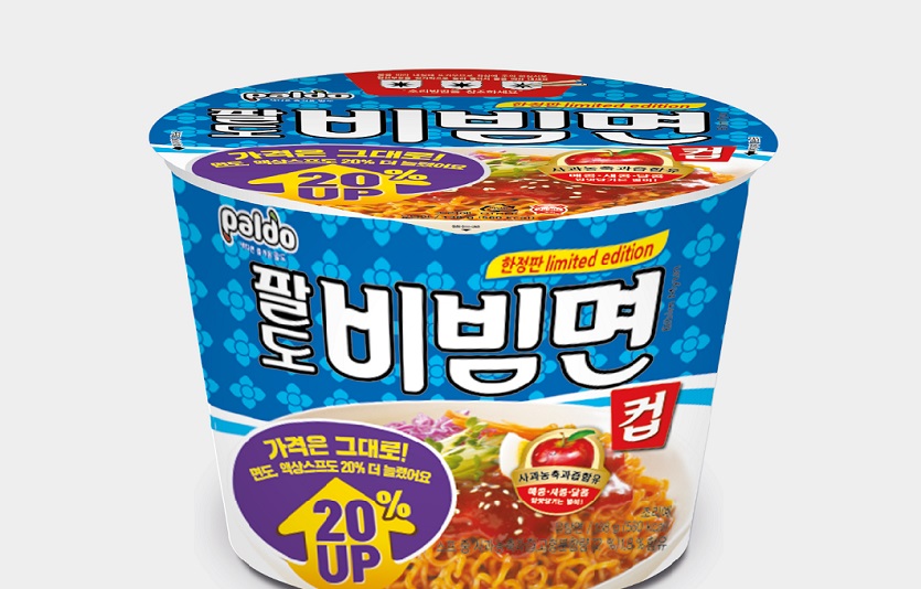 팔도식품이 중량을 20% 늘린 비빔면 제품을 한정출시한다. 사진=팔도