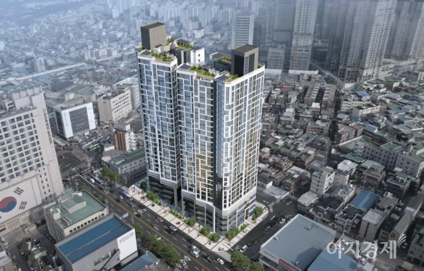 현대건설은 서울시 동대문구 용두동에 들어서는 ‘힐스테이트 청량리 메트로블’을 내달 분양한다. 힐스테이트청량리메트로블 조감도. 사진=현대건설