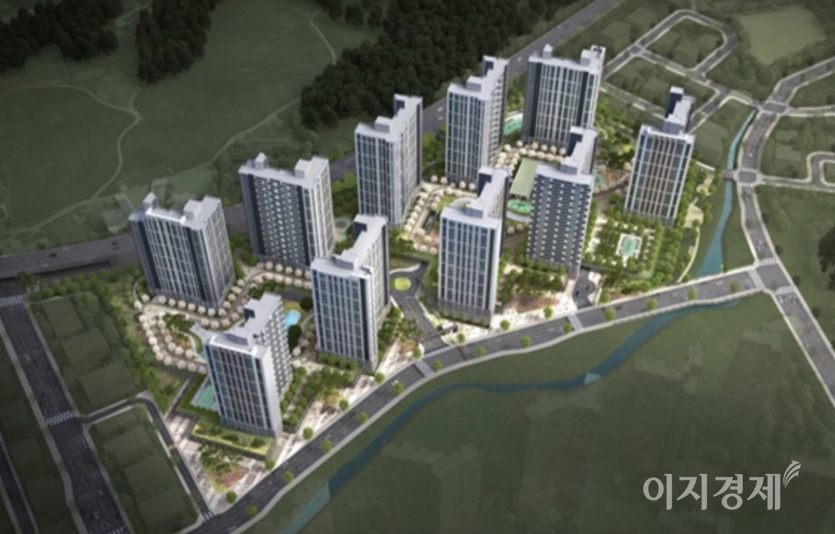 DL건설은 안성시 당왕지구에 ‘e편한세상 안성 그랑루체’를 공급한다. e편한세상 안성 그랑루체 투시도. 사진=DL건설