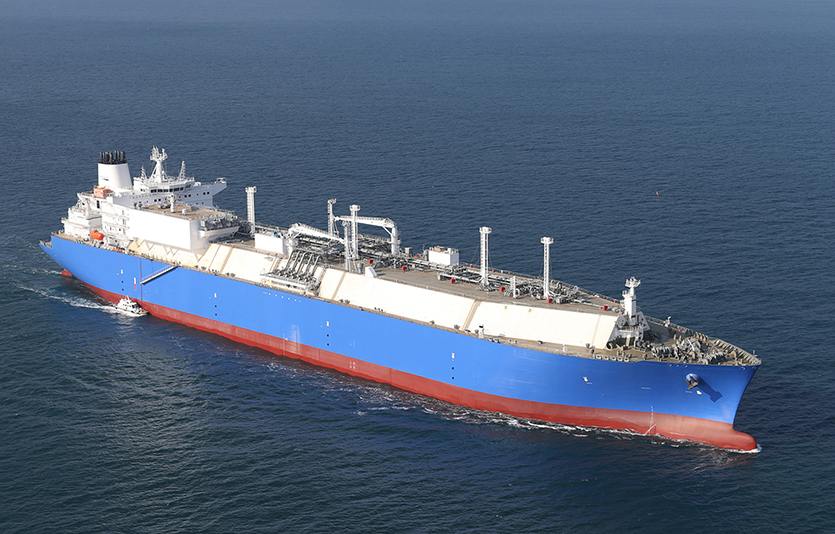 대우조선해양이 건조한 이중연료 추진 LNG운반선. 사진=대우조선해양