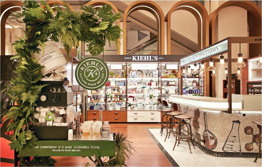 키엘은 자원순환 컨셉의 매장을 신세계 강남점에 선보였다. 사진=키엘