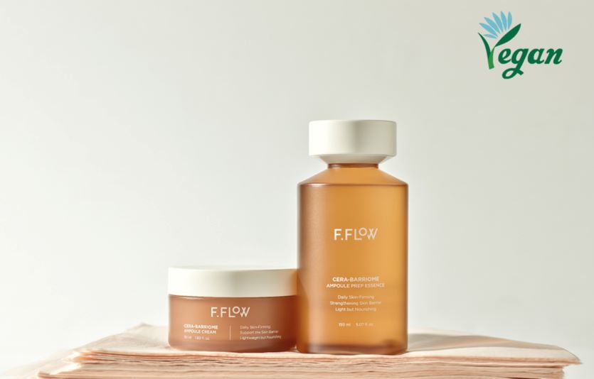 애경산업이 에프플로우 '세라베리옴 앰플 2종'의 비건 인증을 획득했다. 사진=애경산업