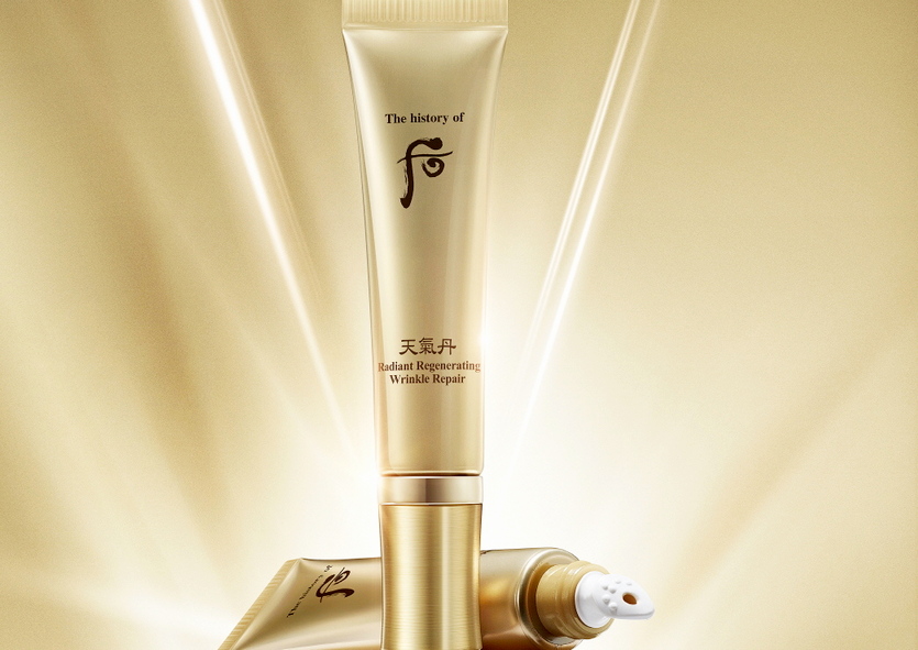 후 천기단 화현 링클 리페어는 눈가부터 얼굴 주름까지 다스리는 제품이다. 사진=LG생활건강