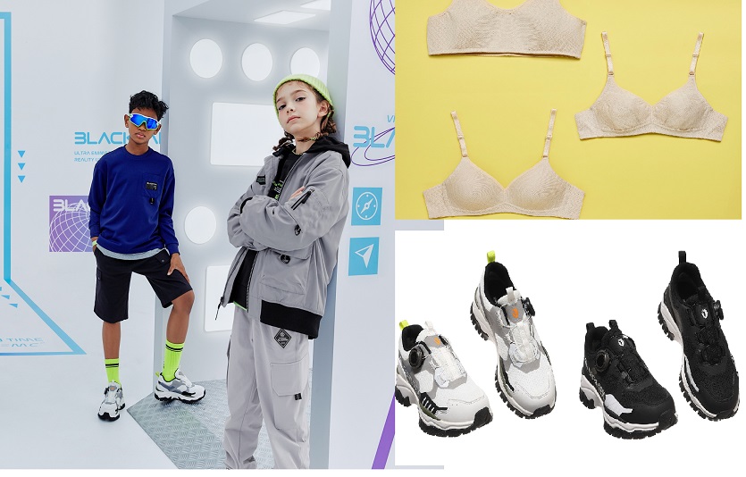 아이들 성장기에 맞춘 속옷과 등산화 등이 출시돼 눈길을 끈다.