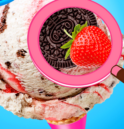 배스킨라빈스 ‘오레오쿠키 앤 스트로베리’. 사진=SPC