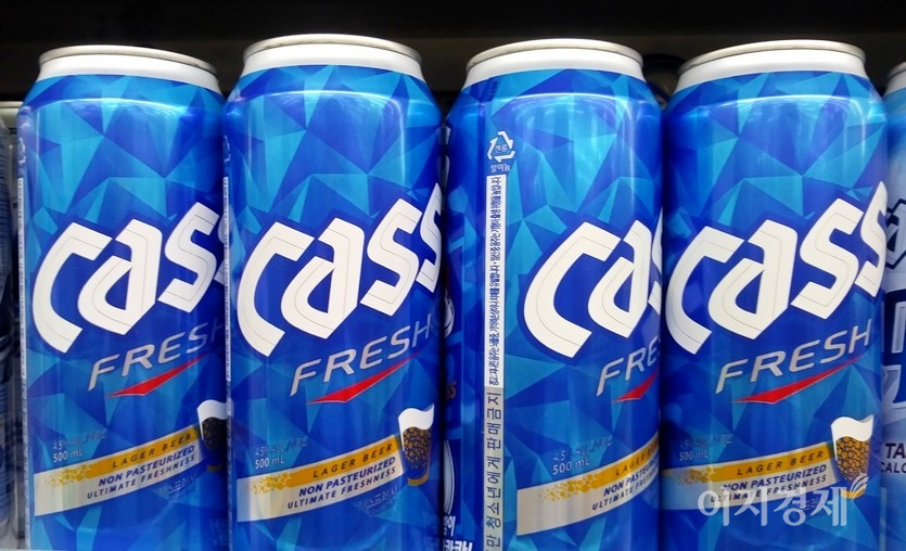 오비맥주가 1분기 가정용 맥주 시장에서 52% 점유율로 1위를 차지했다. 오비맥주 카스. 사진=김보람 기자