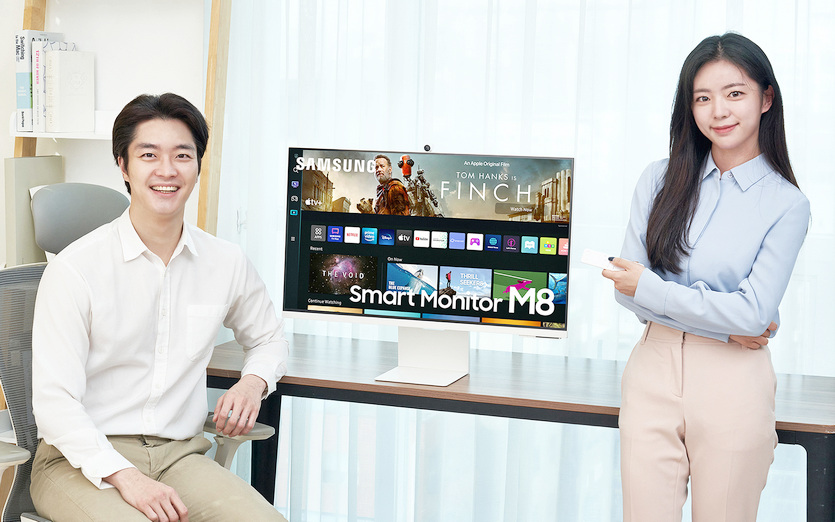 삼성전자가 성능을 강화하고 디자인을 개선한 스마트 모니터 M8을 선보였다. 사진=심성전자