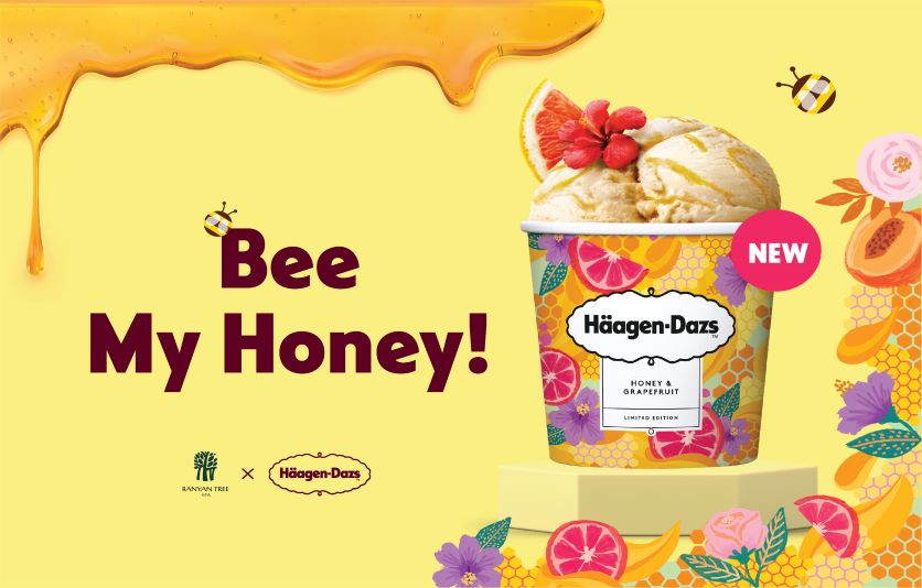 하겐다즈가 화이트데이 맞아 반얀트리 스파와 함께 '비 마이 허니' 프로모션을 진행한다. 사진=하겐다즈