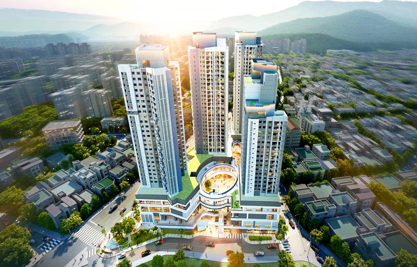 한화건설이 서울 강북구 삼양사거리역 앞에 자리할 브랜드 아파트 ‘한화 포레나 미아’를 이달 분양한다. 한화 포레나 미아 조감도. 사진=한화건설