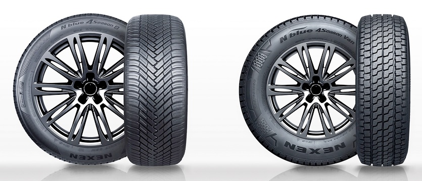 넥센타이어의 (왼쪽부터)엔블루 포시즌 2와 엔블루 포시즌 밴 등이 독일 레드닷 디자인 어워드에서 수상했다. 사진=넥센타이어