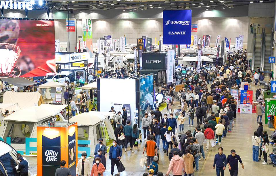 이달 킨텍스에서 열린 캠핑&피크닉페어에도 6만7000여명이 찾으면서 연이어 좋은 성과를 거뒀다. 사진=킨텍스