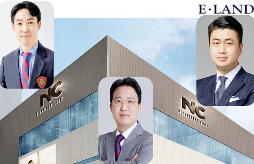 (오른쪽부터)최운식 이랜드월드 대표이사, 윤성대, 안영훈 이랜드리테일 공동대표이사. 사진=이랜드그룹