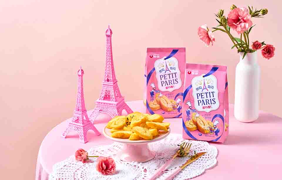 농심은 신제품 ‘쁘띠파리 롤브레드’를 출시하고, 베이커리 스낵 시장 개척에 나섰다. 사진=농심