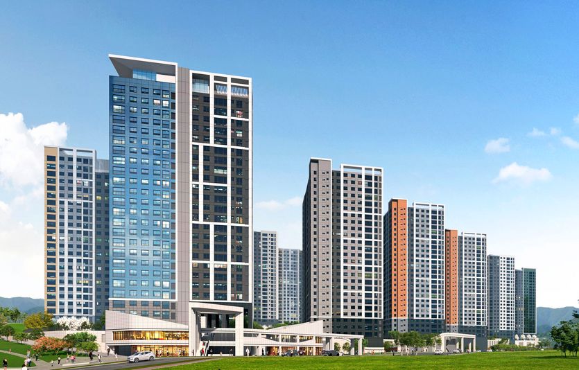 현대건설이 인천 검단신도시에 브랜드 아파트 힐스테이트를 이달 분양한다. 힐스테이트 검단 웰카운티 조감도. 사진=현대건설.