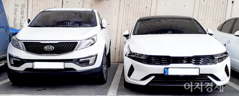 가성비를 구현한 종전 기아차 차량. SUV (왼쪽부터)쏘렌토와 중형 세단 K5. 사진=이지경제