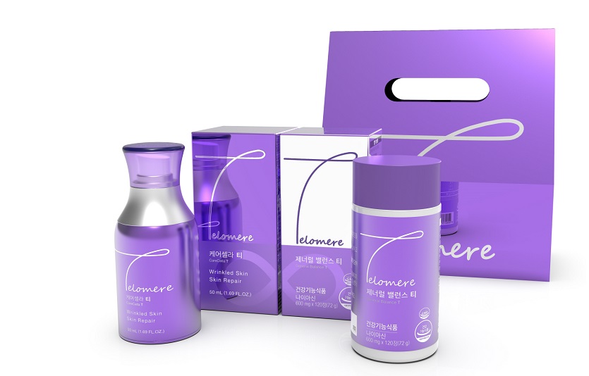 지쿱이 출시한 화장품과 건강식품에는  '텔로미어' 이론법이 적용됐다. 사진=지쿱