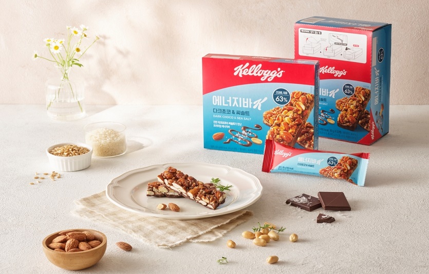 농심켈로그가 '에너지바K'의  '다크초코&씨솔트'를 추가 출시했다. 사진=농심켈로그