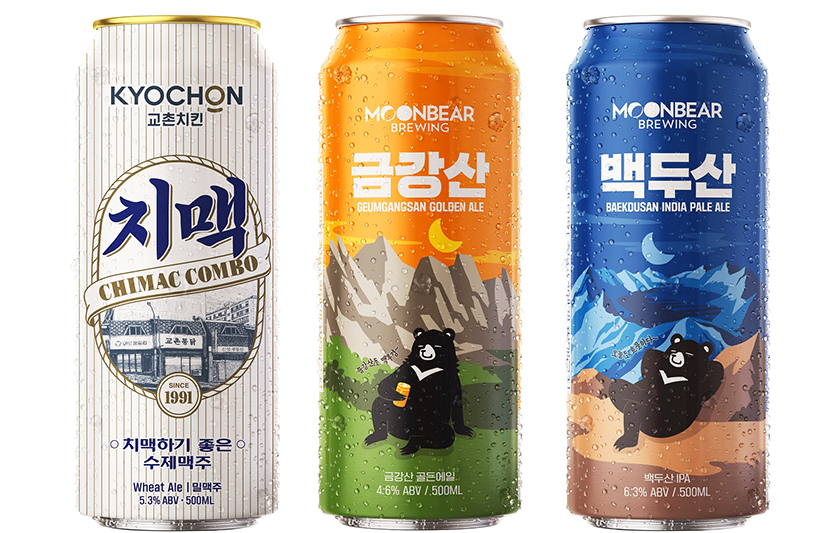 교촌에프앤비는 수제 캔맥주 3종을 롯데백화점에 입점하고 유통 채널 확장에 나선다. 사진=교촌에프앤비㈜