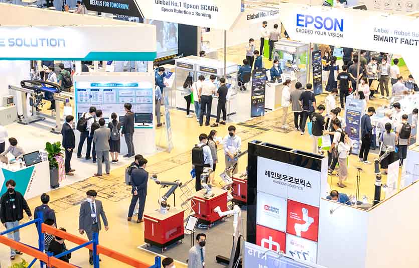 ‘2022 스마트팩토리·자동화산업전(SFAW 2022)’이 서울 삼성동 코엑스에서 6일 개막했다. 사진=코엑스