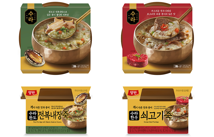 동원F&B가 프리미엄 한식 가정간편식(HMR) ‘양반 수라’ 용기죽 2종을 내놨다. 사진=동원F&B