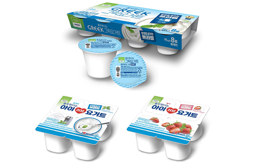 풀무원다논의 무라벨 요거트 제품. 사진=풀무원다논