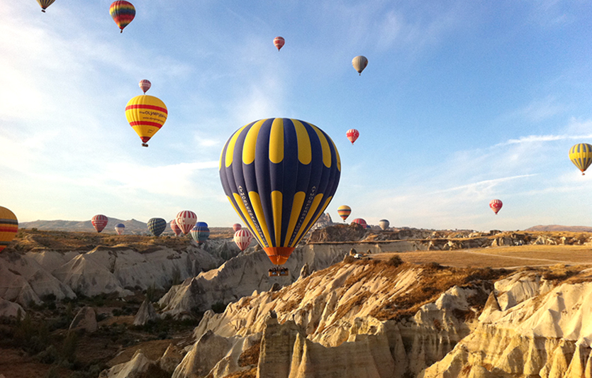 엔데믹 전환에 대한 기대감이 커지면서 여행 수요가 본격적으로 되살아나고 있다. 사진은 터키 카파도키아 열기구. 사진=NS홈쇼핑