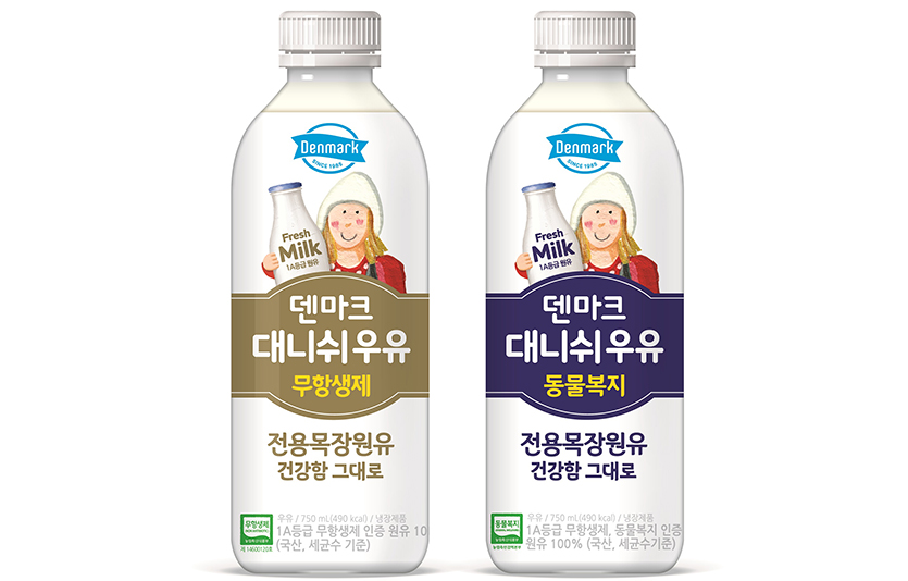 동원F&B가 각각 무항생제와 동물복지 인증을 획득한 프리미엄 우유 2종을 선보인다. 사진=동원F&B