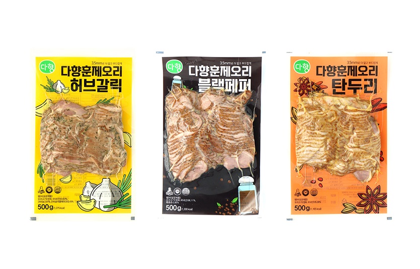 다향이 MZ세대의 입맛에 맞는 훈제오리 3종 제품을 선보였다. 사진=다향