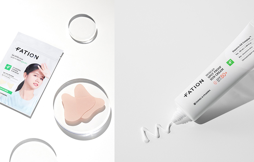 파티온이 여름을 맞아 ‘UV 컨트롤 아웃도어 슬림 패치&쿨 마스크’와 ‘노스카나인 잡티 프루프 선크림’을 내놨다. 사진=동아제약