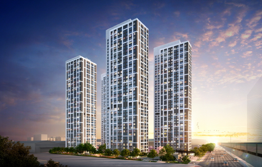 DL이앤씨 ‘e편한세상 시티 항동 마리나’ 투시도. 사진=DL이앤씨