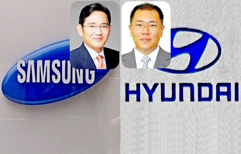 이재용 삼성전자 부회장이 정의선 현대자동차 회장의 구원 투수로 나선다. 차량용 반도체 제품을 선보인 것이다. 사진=신광렬 기자, 각사