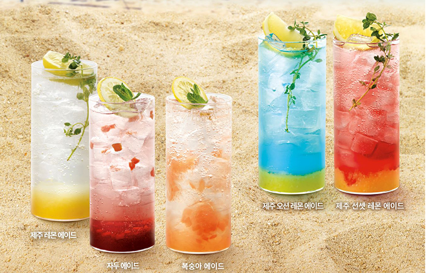 폴 바셋에서 여름을 맞아 시원하고 청량한 에이드 신 메뉴를 출시한다. 사진=엠즈씨드
