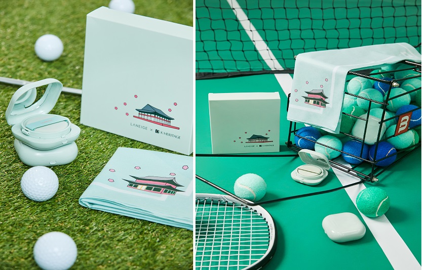 한국문화재단과 아모레퍼시픽, G마켓이 협업한 '라네즈 네오쿠션' 궁궐아트워크 제품이 한정 출시된다. 사진=한국문화재단