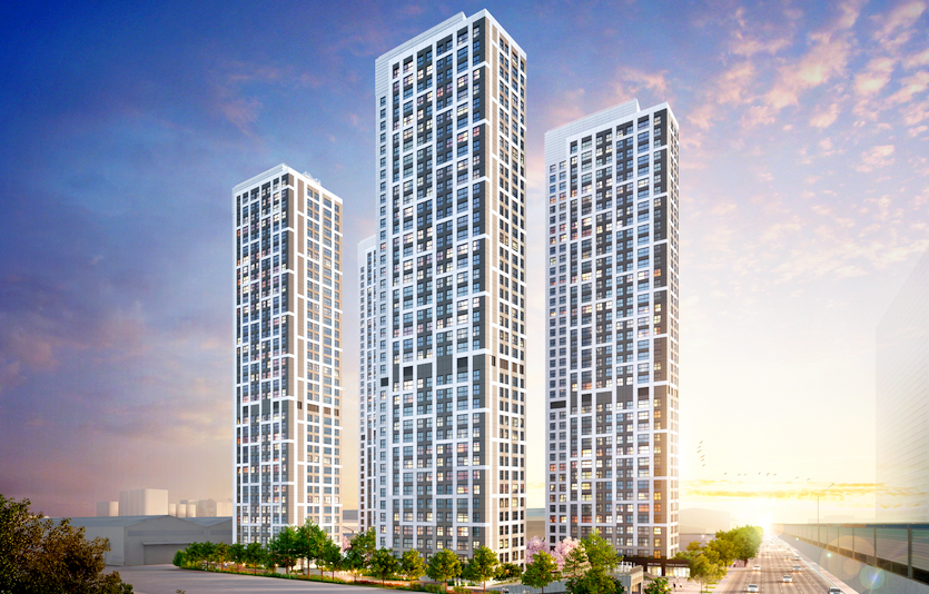 e편한세상 시티 항동 마리나 투시도. 사진=DL이앤씨