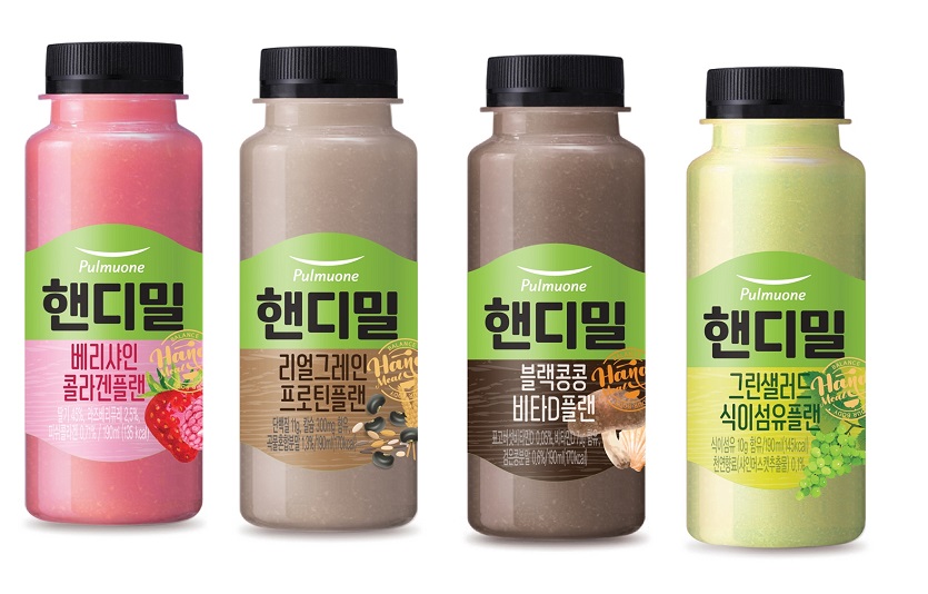 ‘핸디밀'은 신선한 과채의 영양에 기능성까지 갖춘 풀무원녹즙의 간편 대용식 음료다. 사진=풀무원녹즙