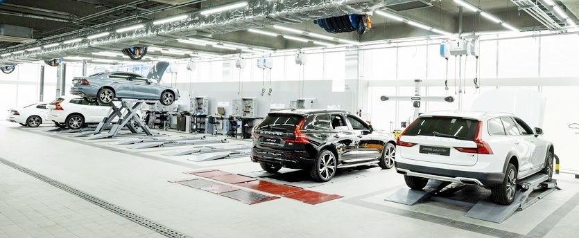 볼보 창원전시장과 서비스센터 3, 4층에 있는 서비스센터. 사진=볼보코리아