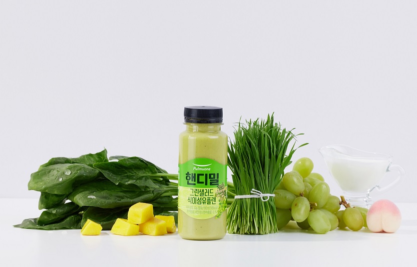 풀무원녹즙이 달달한 샤인머스켓맛의 고식이섬유녹즙 스무디를 출시했다. 사진=풀무원녹즙