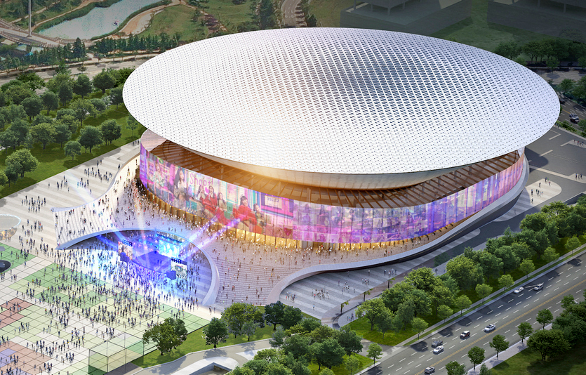 한화건설이 국내 최초 아레나인 ‘CJ라이브시티 아레나’의 단독 시공을 진행한다. 사진=한화건설