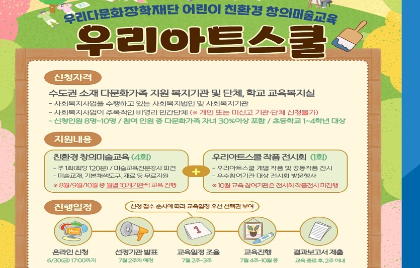 우리다문화장학재단이 다문화가정의 어린이 미술 인재 양성을 지원한다. 사진=우리금융그룹