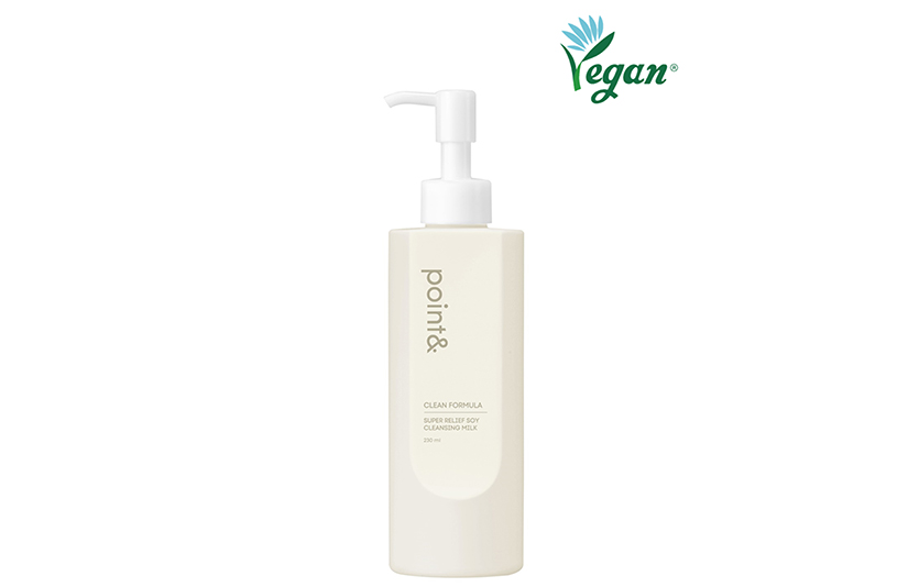 애경산업의 ‘포인트앤’에서 출시한 ‘저자극 소이 클렌징 밀크’가 비건 인증을 획득했다. 사진=애경산업