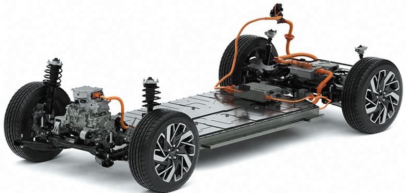 감속기 기어용 합금강이 적용된 전기차 전용 플랫폼 E-GMP. 이미지=현대제철