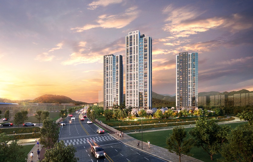 DL이앤씨가 고양시 지축지구에 분양한 'e편한세상 지축 센텀가든'은 올해 경기지역 최대 경쟁률을 기록했다. 사진=DL이앤씨 'e편한세상 지축 센텀가든' 투시도