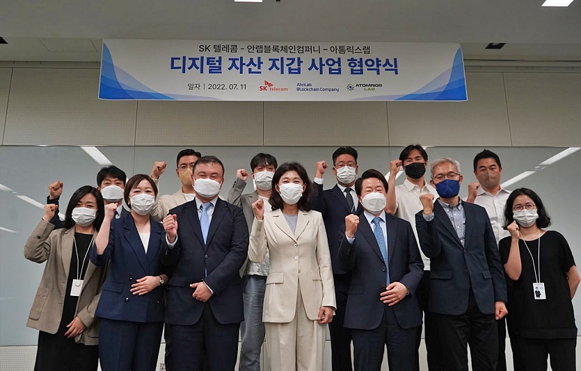 SKT-안랩블록체인컴퍼니-아톰릭스랩이 웹3(Web 3) 지갑의 공동 사업을 추진한다. 사진=SKT