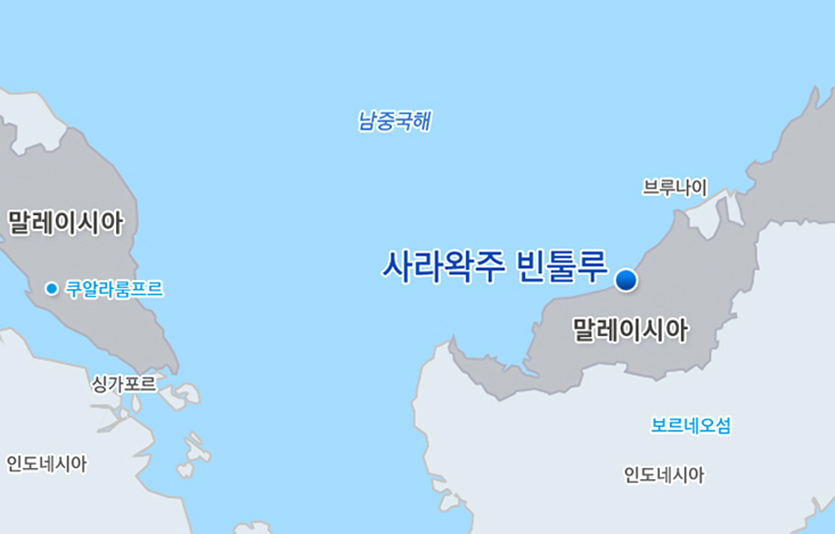 삼성엔지니어링 사라왁 현장 위치도. 자료=삼성엔지니어링