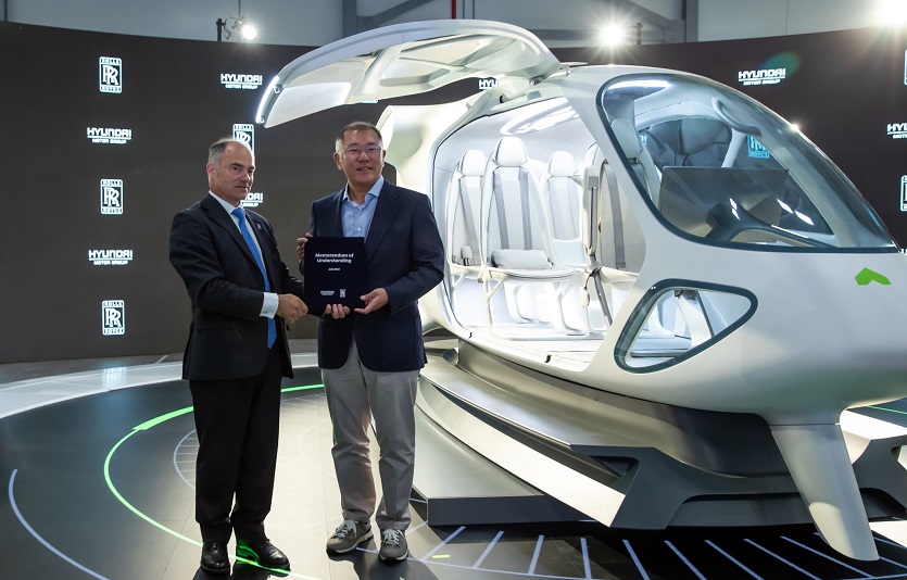 현대자동차그룹과 롤스로이스가 미래항공 모빌리티 분야 공동협력을 담은 협약을 체결했다. 사진=현대자동차