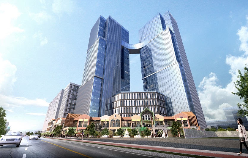 현대엔지니어링이 '오산 현대테라타워 CMC' 현장에 최첨단스마트건설기술을 대거 적용한다. 사진은 오산현대테라타워CMC부감도. 사진=현대엔지니어링